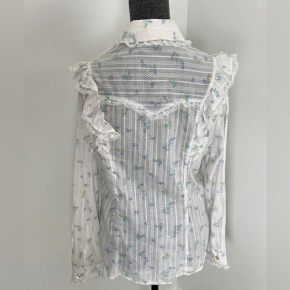 Vintage Stage West by Prior Pearl Lace Button Up Scully Sz 38 Made in USA NWT - Picture 4 of 11
